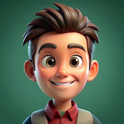 Ilustração 3d De Avatar Ou Perfil De Personagem De Desenho Animado