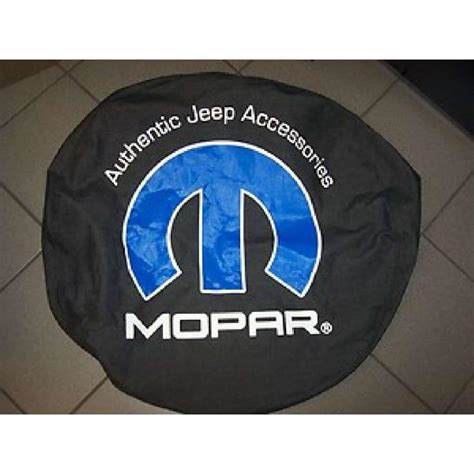 [mopar モパー] ソフト背面タイヤカバー [mopar]ロゴ入 255 75r17 255 70r18用 ブラック 布 Jeep ジープ