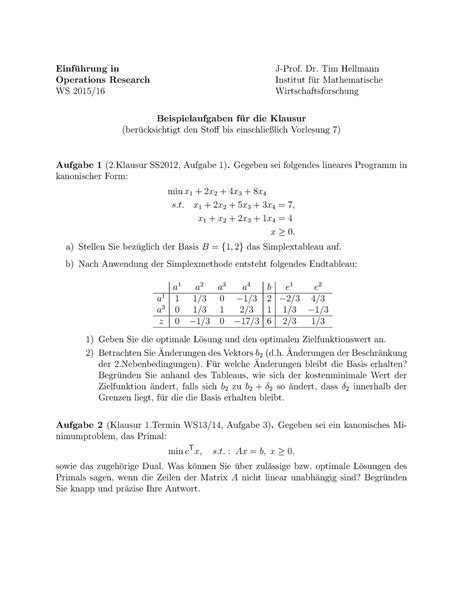 Klausur Wintersemester 2015 2016 Fragen Und Antworten Einfu Hrung