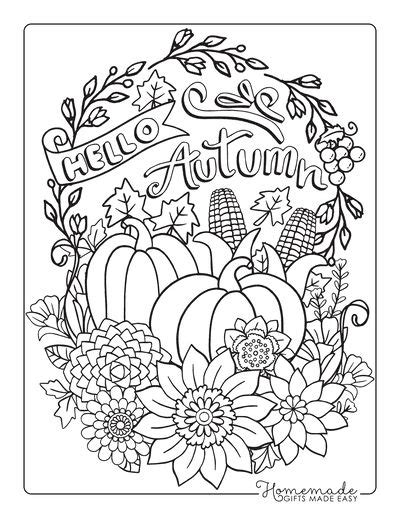 Free Printable Autumn Fall Coloring Pages Fall Coloring Pictures