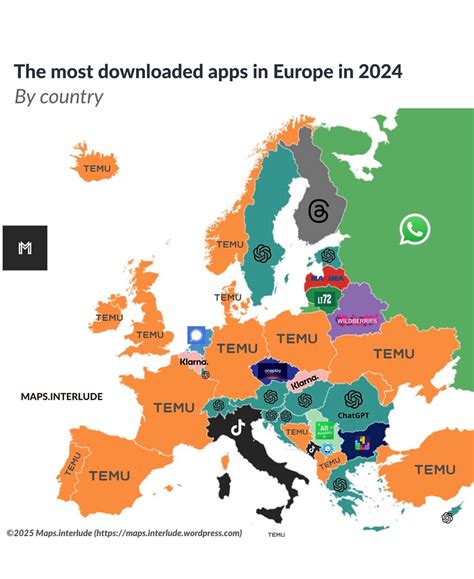 The Most Downloaded Apps By European Country In 2024 Brilliant Maps