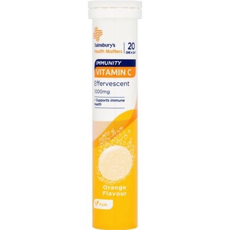 Sainsbury S Health Matters Immunity Vitamin C Effervescent Orange