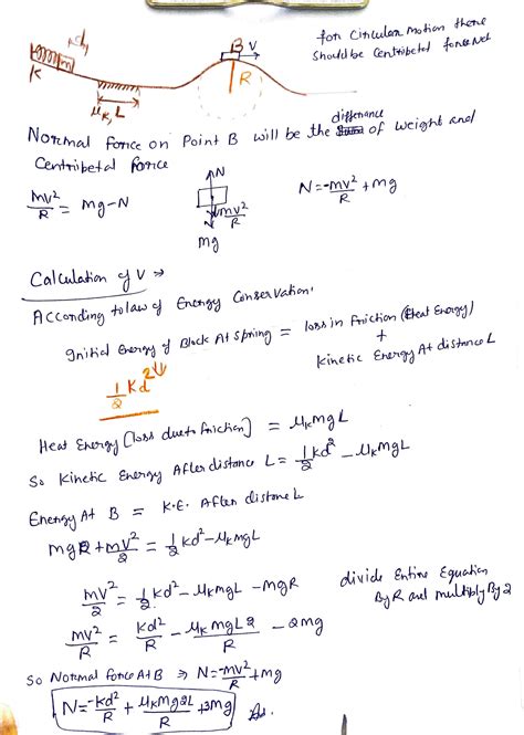 Solved A Block Of Mass M Compresses A Spring Spring Constant K By A