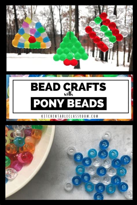 Bead Crafts And Pony Beads With Text Overlay