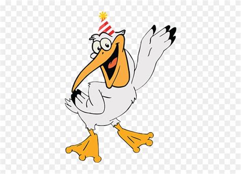 Pelican With Hat Pelikan Tecknad Clipart 1657924 Pinclipart