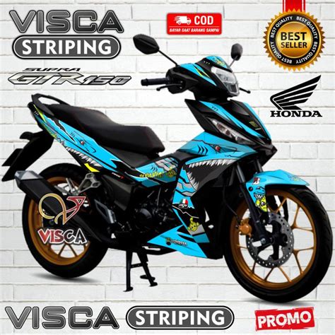 Stiker Striping Supra GTR 150 Fullbody Variasi Shark Lazada Indonesia