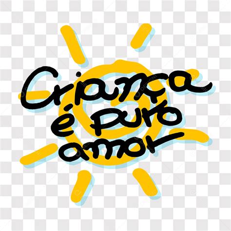 Lettering Texto do Dia Das Crianças 12 de Outubro Criança é Puro Amor