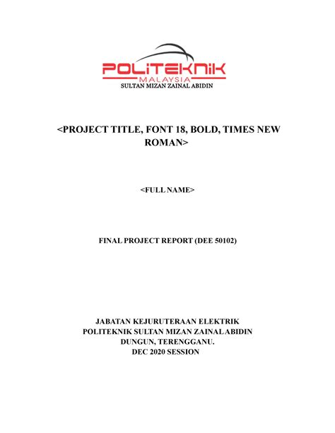 Final Year Project Report Politeknik Angela Payne