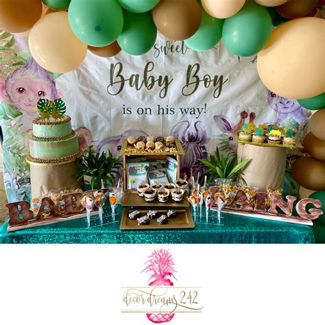 Treat Table For Safari Theme Baby Shower Safari Theme Baby Shower