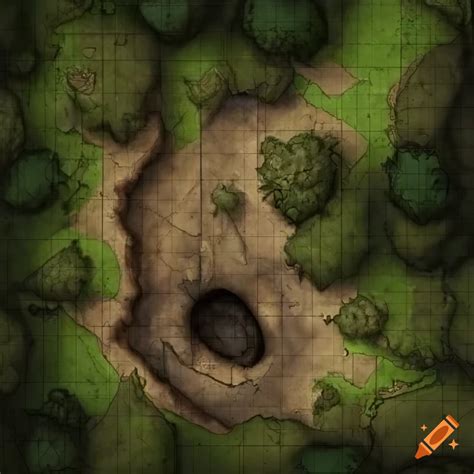 Dnd Battlemap With A Forest And Cave Entrance On Craiyon