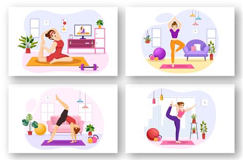 17 Yoga and Meditation Practices Illustration By denayunethj ...