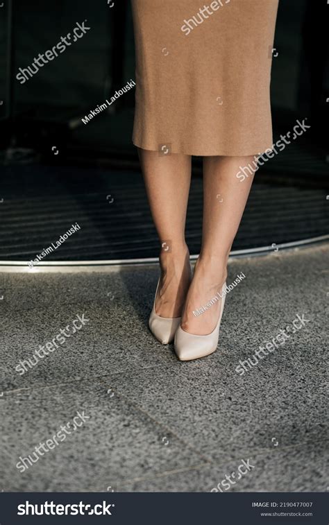 Women Legs Nude Shoes Formal Skirt Stock Photo Shutterstock