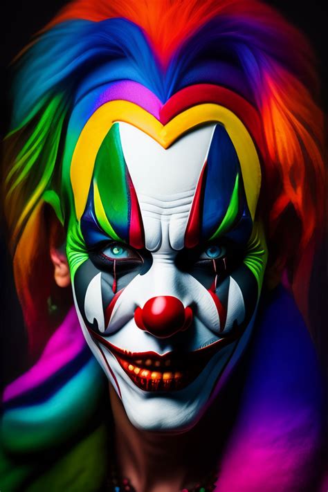 Lexica Colorful Portraits Of A Scary Masked Clown Stunning Wallpapers