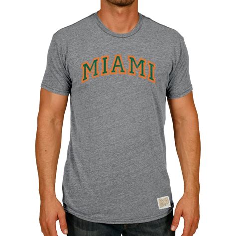 Original Retro Brand Miami Hurricanes Heather Gray Vintage Tri Blend T