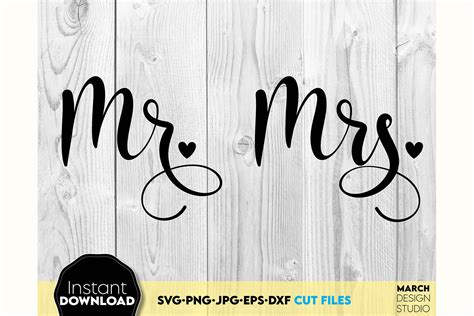 Embellishments Clip Art Image Files Mr And Mrs Est Svg Mr Mrs