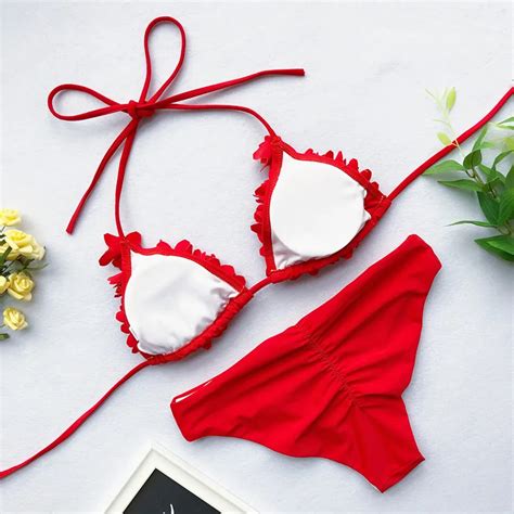 Newest Ropa De Playa Mujer Womens Solid Color Bikini Donna Vikinis Buy Ropa De Playa Mujer