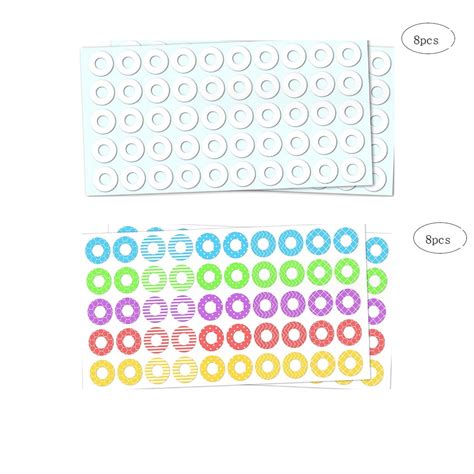 Xuwssf Hole Reinforcement Stickers Colorful Hole Punch Reinforcement Sticker Labels Tear