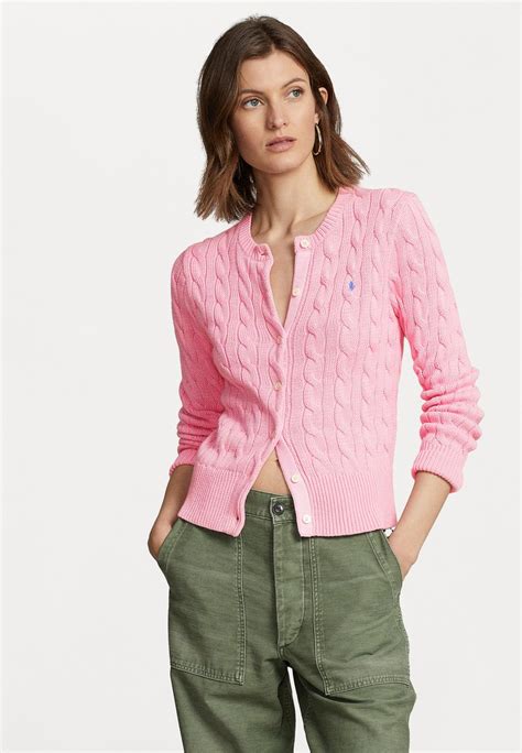 Polo Ralph Lauren Long Sleeve Cardigan Cardigan Carmel Pink Roz