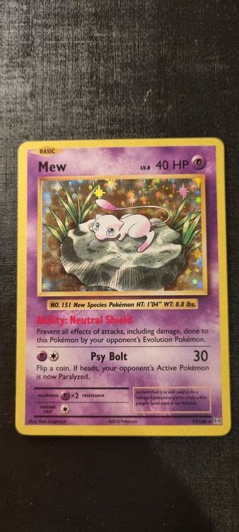 Pokemon Mew Holo Eng Evolutions Kaufen Auf Ricardo