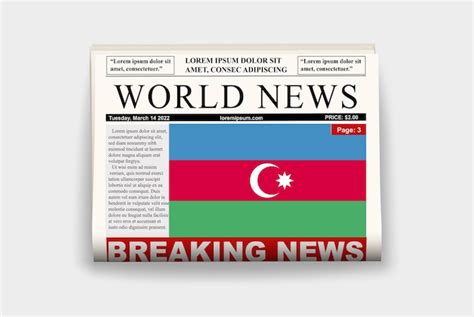 Bandera del periódico del país de azerbaiyán noticias de última hora en