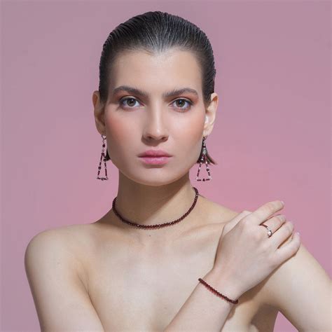 Браслет из граната и серебра – GERNICA JEWELRY