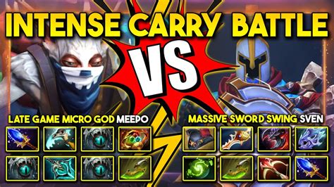 Intense Hard Carry Battle Late Game Micro God Meepo Vs Massive Sword