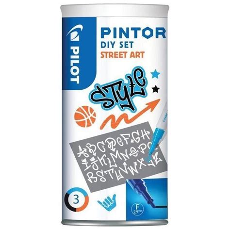 PILOT Pintor Kit Créatif DIY Deco 5 Pochoirs 3 Marqueurs