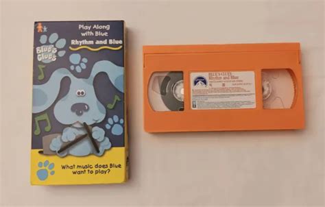 Blues Clues Rhythm And Blue Vhs Video Tape 1999 Play Along With Blue