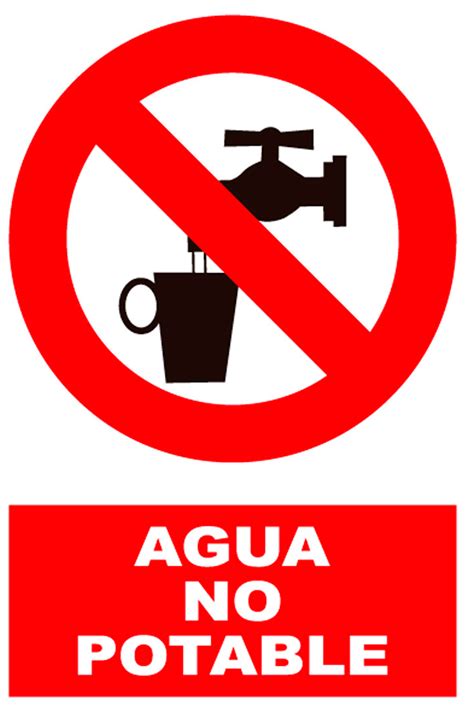 Cartel Agua No Potable 23x34 Cm Leroy Merlin