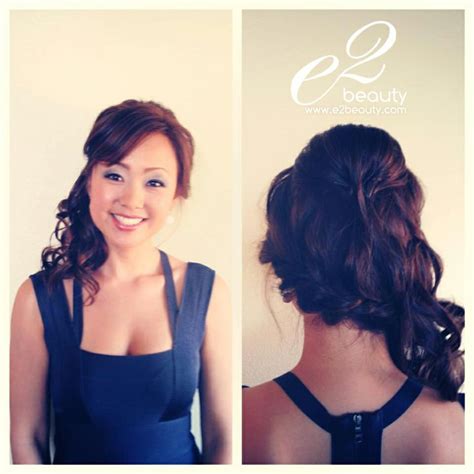 E2beauty Curls Side Swept Hair Bridesmaids Hair Wedding Hair