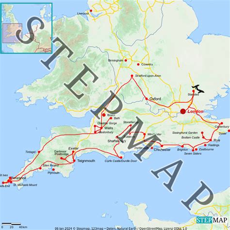 Stepmap S Dengland Landkarte F R England