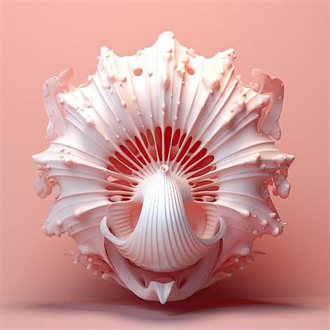 Premium Photo | A pink seashell on a background