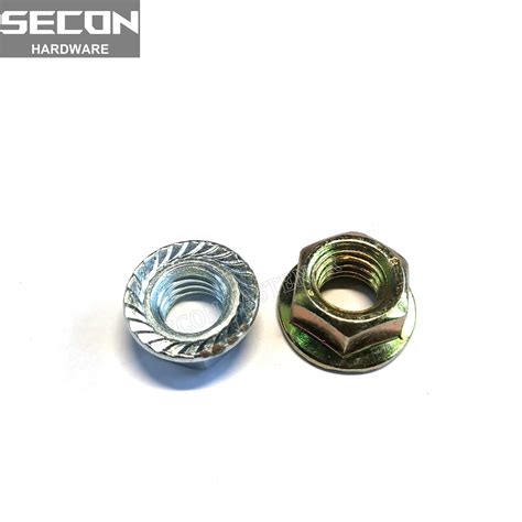 China Factory DIN6923 Hex Flange Nuts Carbon Serrated Hexagon Flange