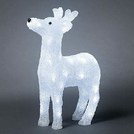 Battery LED Acrylic Reindeer 24 LEDs 32cm High 3D Christmas