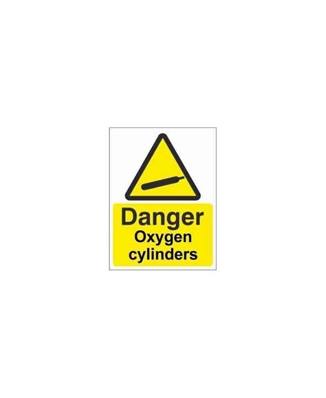 Oxygen Cylinders Warning Sign Rainbow Safety