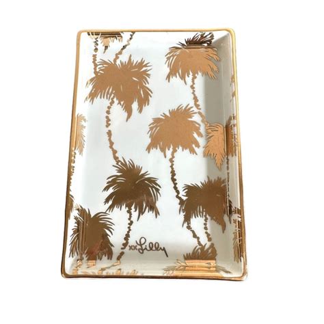 Lilly Pulitzer Accents Lilly Pulitzer Dish Gold Palm Tree Trinket