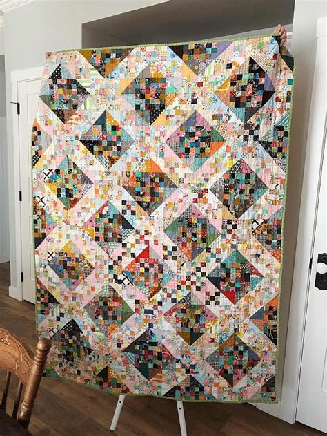 Make A Big Dent In Your Scraps With This Lovely Quilt Quilting Digest Nine Patch Quilt