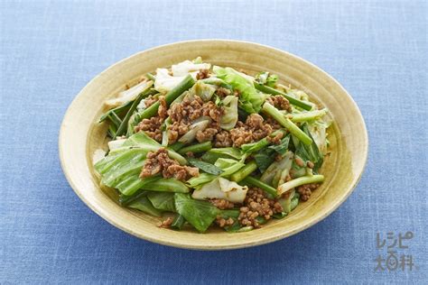 肉みそキャベツ（2人前）の献立（副菜：わかめと長いものさっぱりサラダ、汁物：根菜と鶏肉の沢煮椀）｜献立・メニュー｜【味の素パーク】たべる楽しさ