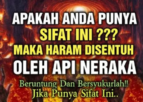 4 Sifat Manusia Yang Haram Disentuh Api Neraka Salah Satunya Suka