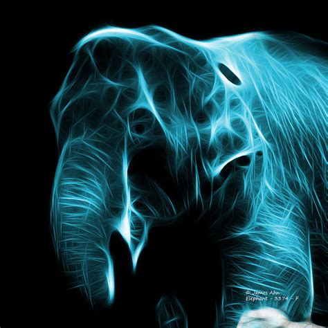 Cyan Elephant 3374 F Digital Art By James Ahn Fine Art America