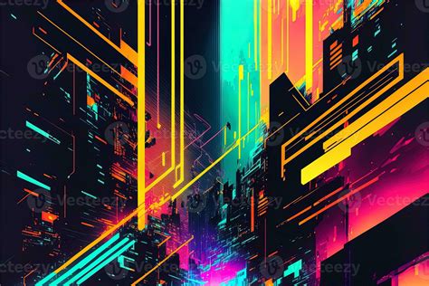Abstract Background With Interlaced Digital Glitch And Distortion
