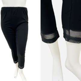 Vincenzo Allocca Legging Met Inzet Van Tule Stof Zwart Leggings En