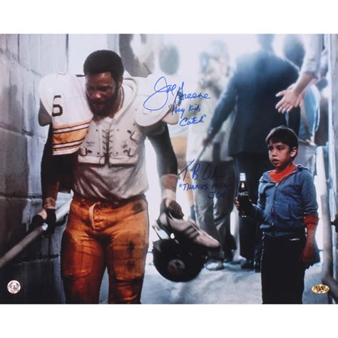 Joe Greene & Tommy Okron Signed "Hey Kid, Catch" Coca Cola Commercial 16x20 Photo Inscribed "Hey ...