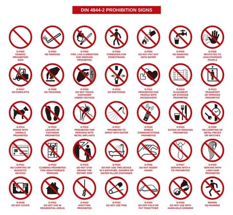 Set Of Prohibition Signs Stock Vector By Angusgrafic