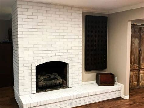 How To Paint A Red Brick Fireplace White The DIY Nuts