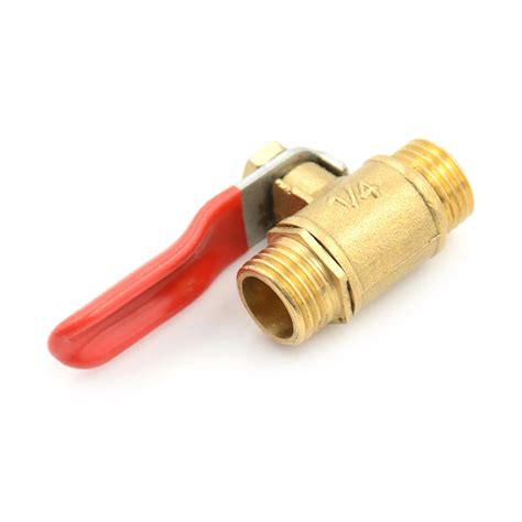 G Pipe Male To Male Thread Brass Ball Valve Hose Connector Switch