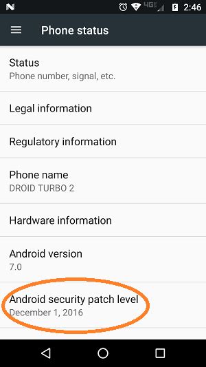 How To Determine The Security Patch Level Of An Android Device Stack