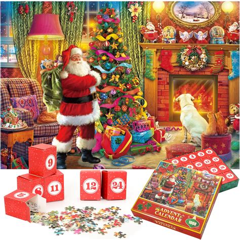 Puzzles Advent Calendar Pieces Christmas Jigsaw Puzzles