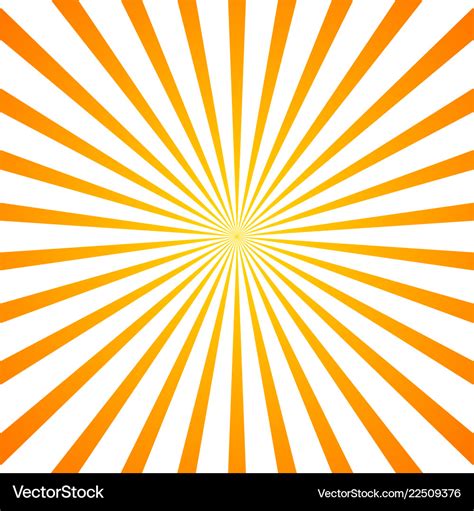 Sun Rays Orange Background Royalty Free Vector Image