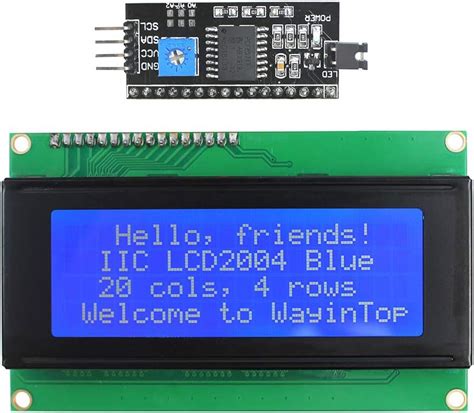 Amazon co jp WayinTop 2004 LCD ディスプレイモジュール 204キャラクタ 青 バックライト付き 白抜き